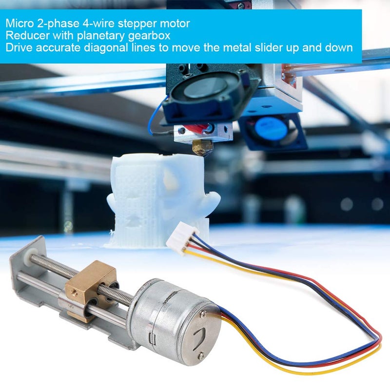 Topyond Stepper Motor, Stepper Motor Linear, Mini Linear Screw Nut Slider 2‑Phase 4‑Wire for DIY Small Sliders 20mm for DIY Laser Engraving Machine - Image 3
